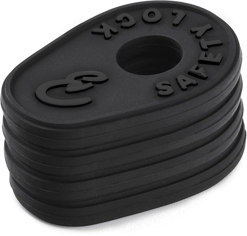 BestSounds Guitar Strap Blocks, 6PCS Premium Silicone Safety Locks (B Style Black) - Image 2